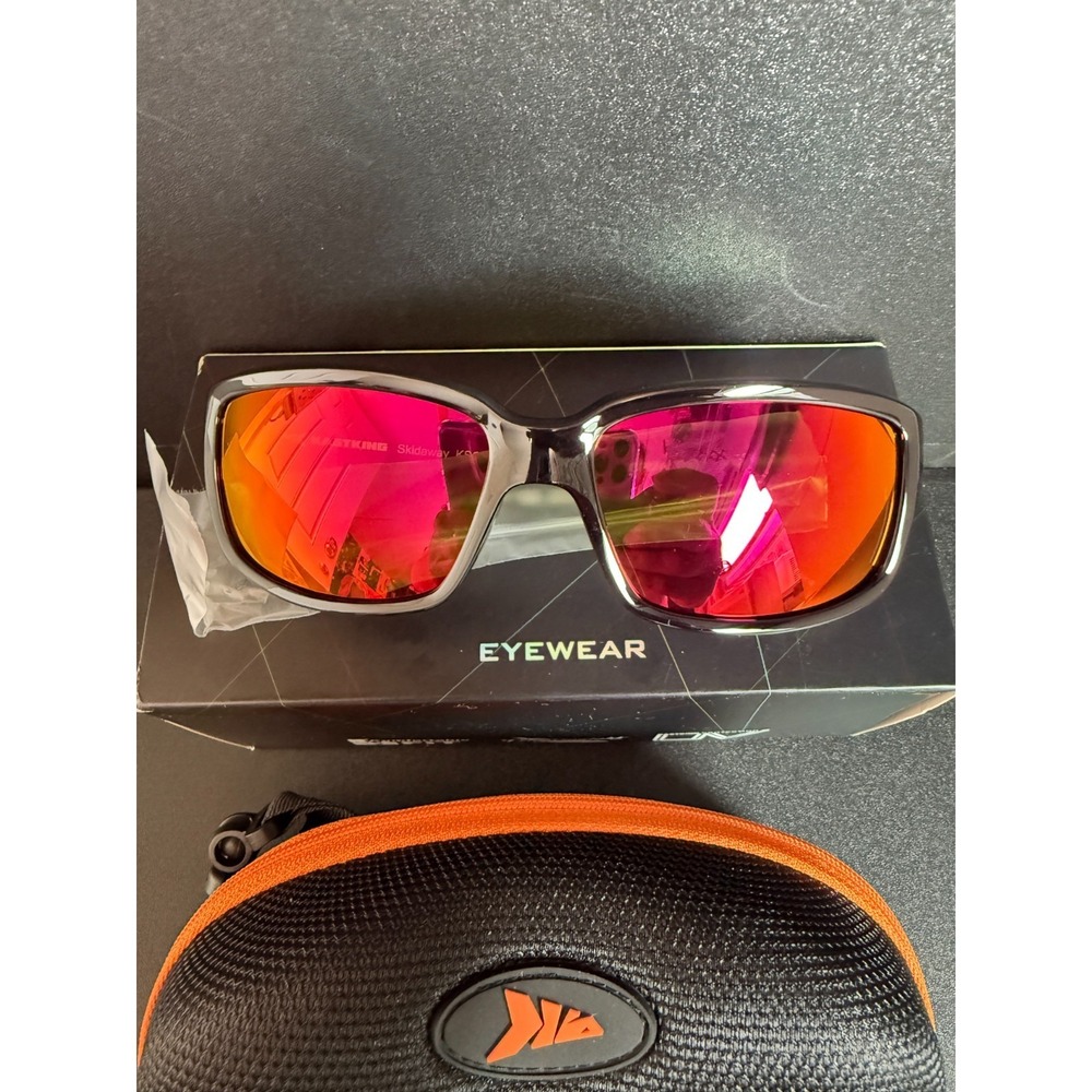 KastKing New Dugan Black Orange Pink Wrap Polarized Mirror Men Women Sunglasses